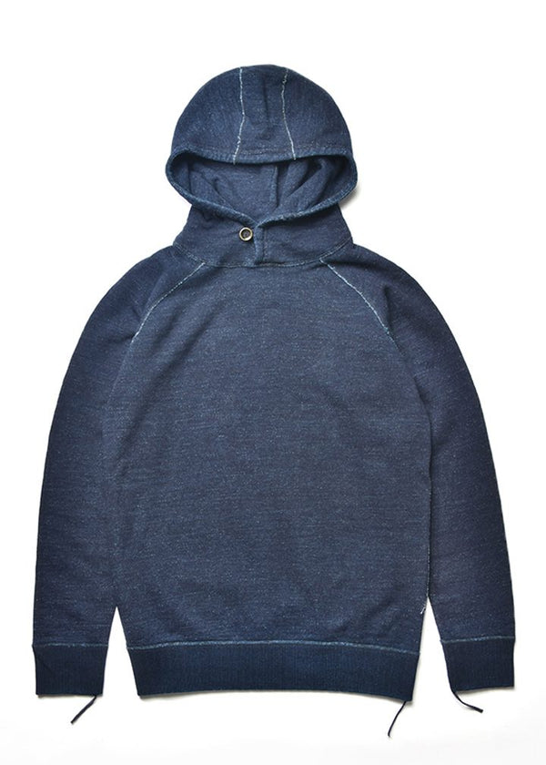 Pure Blue Japan Slub Yarn Indigo Hoody Sweatshirt - Mildblend Supply Co