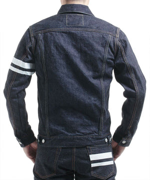 Momotaro GTB Denim Jacket Striped Logo