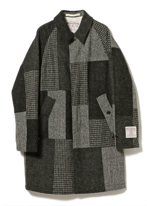 Beams Plus Harris Tweed Patchwork Coat