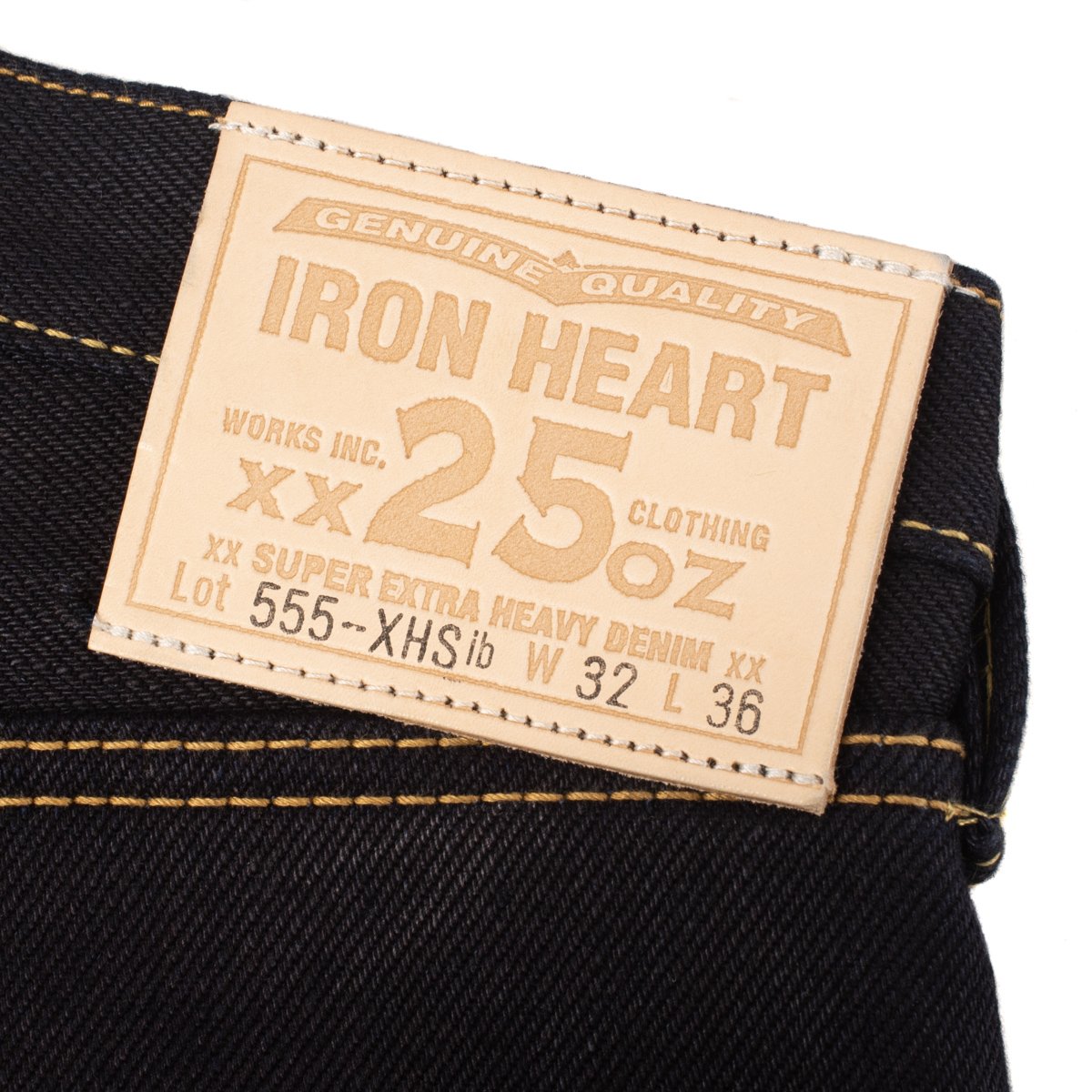 Iron Heart IH-555-XHSib 25oz Indigo/Black Selvedge Super Slim