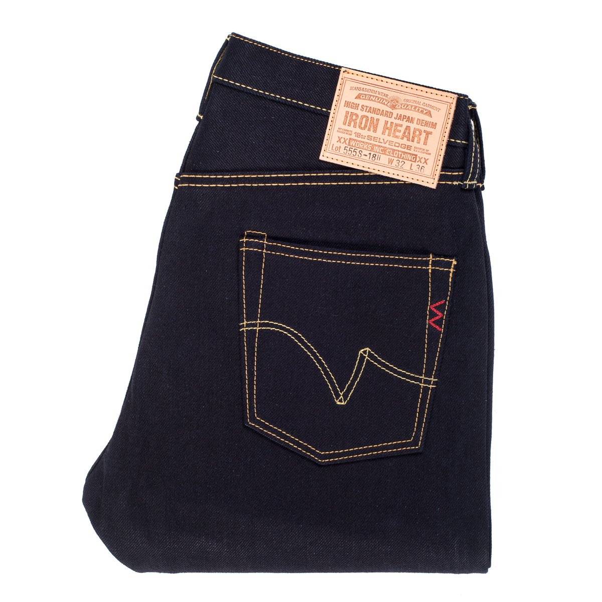 Iron Heart 555S-18II Indigo/Indigo Selvedge Jeans IH-555S-18II