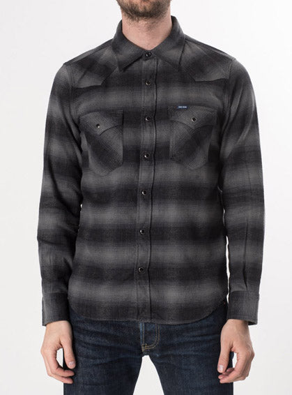 Iron Heart IHSH-195 Grey Flannel Shirt