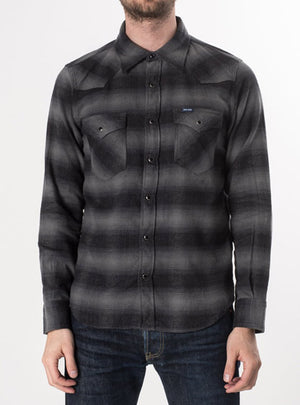 Iron Heart IHSH-195 Grey Flannel Shirt