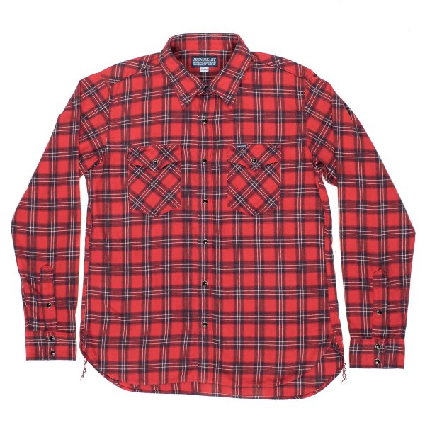 Iron Heart IHSH-179 Red Check 6oz Flannel