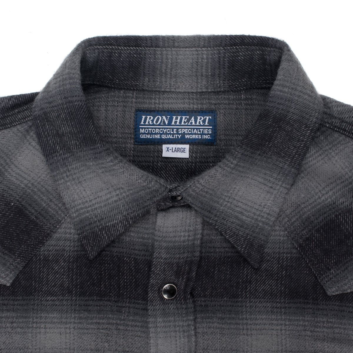 Iron Heart IHSH-195 Grey Flannel Shirt