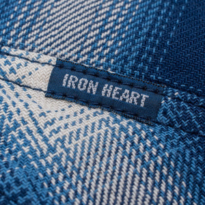 Iron Heart Indigo Check Shirt IHSH-196