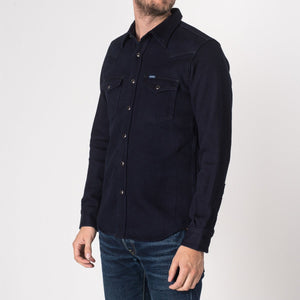 Iron Heart IHSH-208 Indigo Kersey Western Shirt