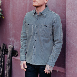 Iron Heart 12oz Hickory Stripe Shirt
