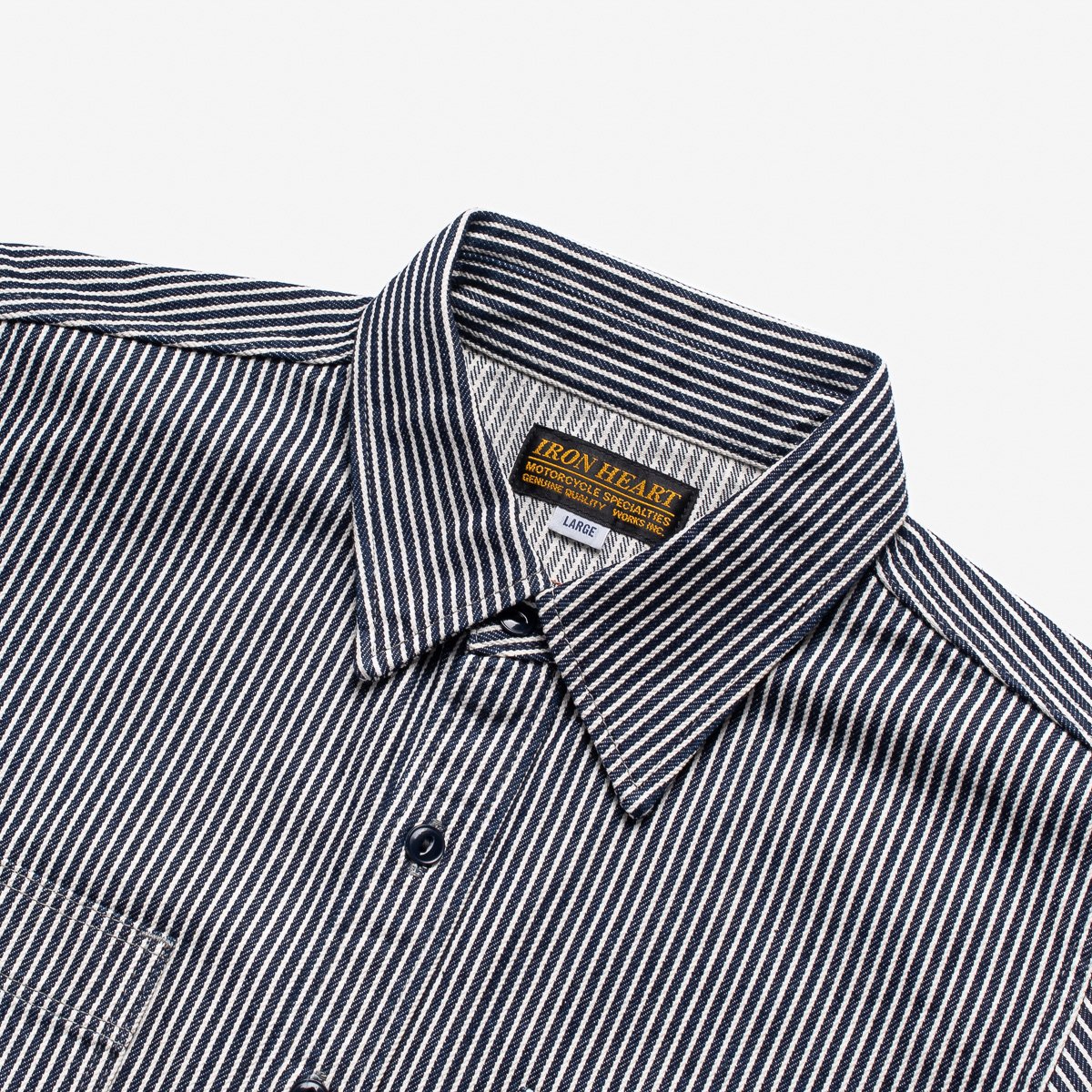 Iron Heart 12oz Hickory Stripe Shirt - Mildblend Supply Co