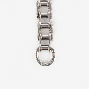 Iron Heart Motorcycle Chain Bracelet Sterling Silver