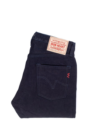 Iron Heart 14oz Selvedge Denim Super Slim Cut Jeans - Indigo/Black
