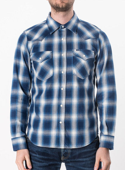 Iron Heart Indigo Check Shirt IHSH-196 - Mildblend Supply Co