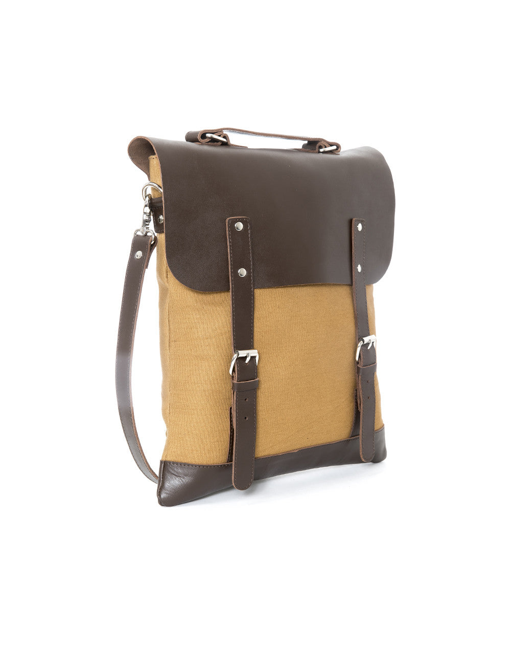 Enter Leather/Canvas Messenger Tote