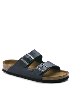 Birkenstock Arizona Men’s Sandals – Soft Footbed, Midnight Blue , Size  44/11US Birkenstock Arizona Midnight Suede Oiled Leather Sandal  main image 4