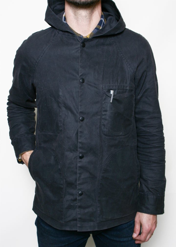 Rogue Territory Waxed Graphite Hooded Ridgeline Jacket