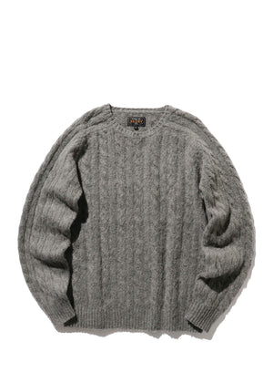 Beams Plus Crew Cable Shaggy Olive