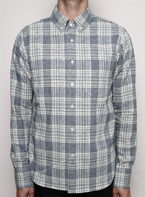 Rogue Territory Jumper Shirt Linen Blend Plaid