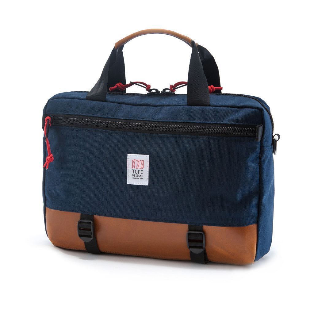 Topo Designs Commuter Briefcase in Navy/Leather