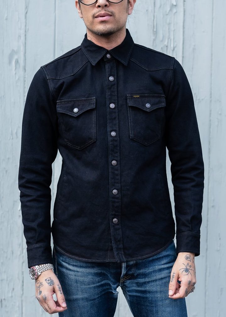 Iron Heart 18oz Vintage Selvedge Denim CPO Shirt - Indigo Overdyed