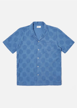 Universal Works Road Shirt in Blue Dot