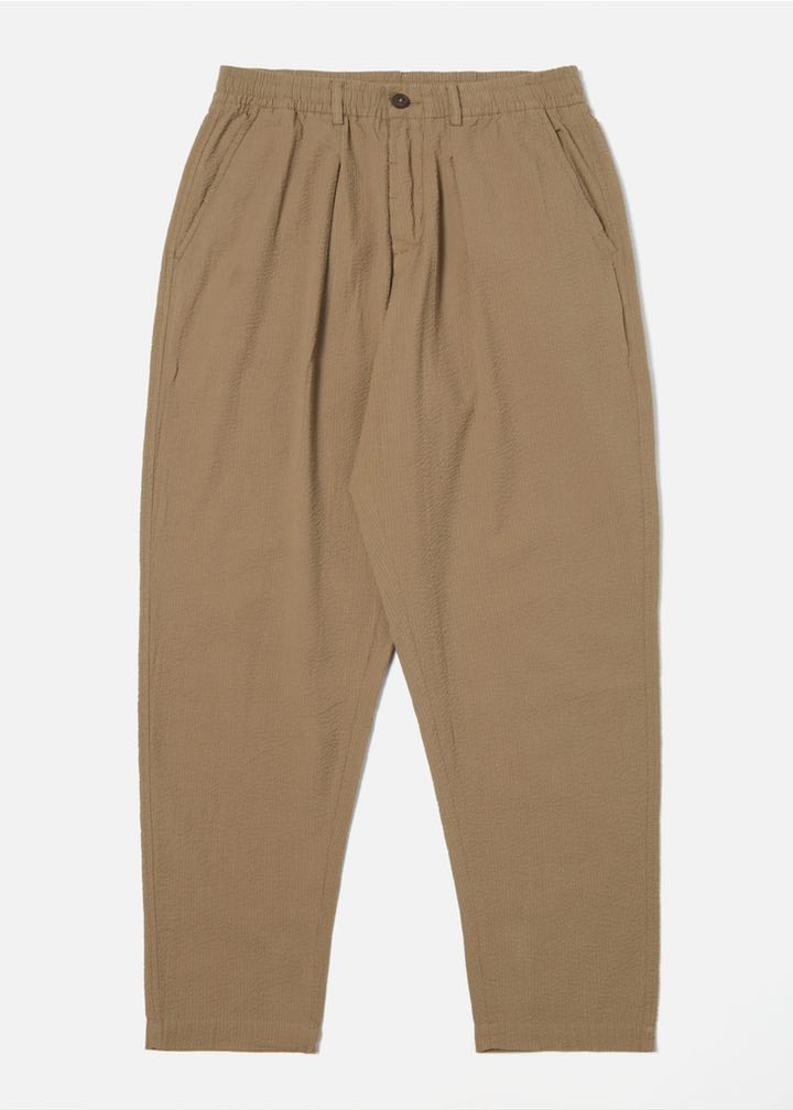 Universal Works Seersucker Pleated Cotton Pants | Navy | 22116-NVY