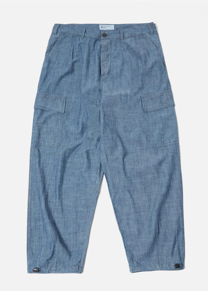 Universal Works Loose Cargo Pant Indigo Chambray