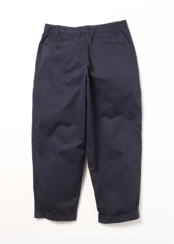 Beams Plus 2 Pleat Cotton Twill Pants Navy - Mildblend Supply Co