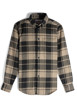 Naked & Famous Heavy Vintage Flannel Forest Grey