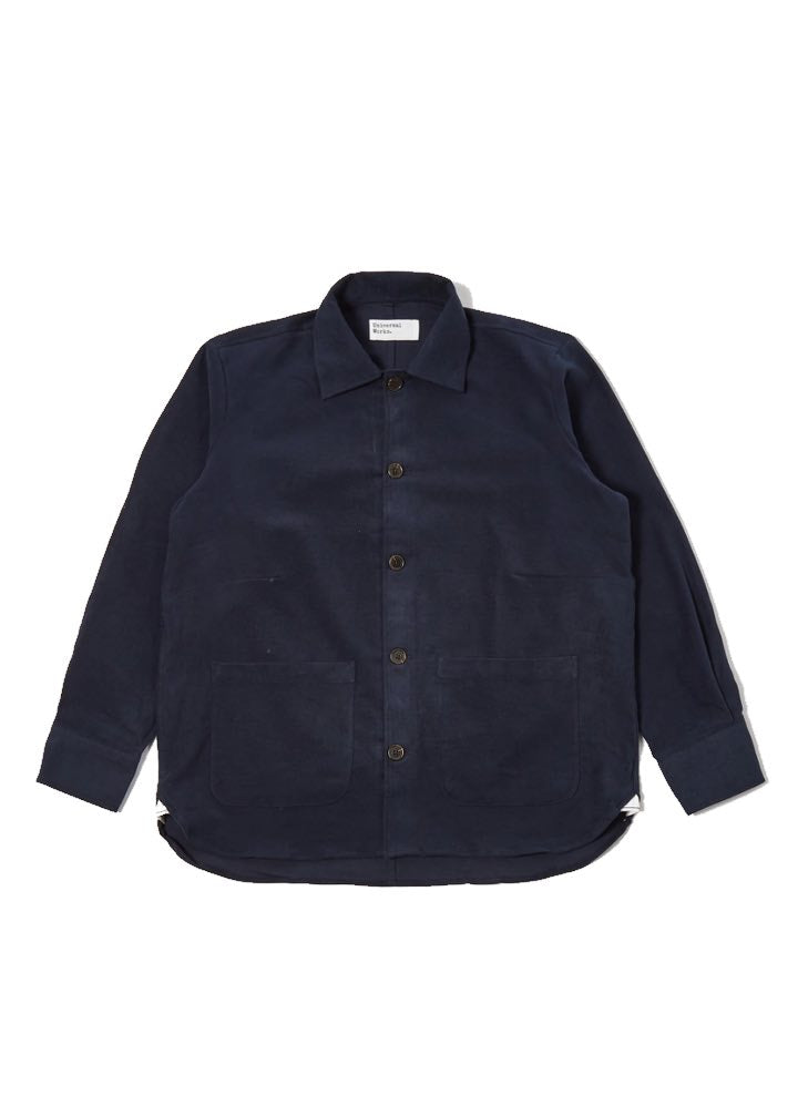 Universal Works Travail Moleskin Shirt Navy