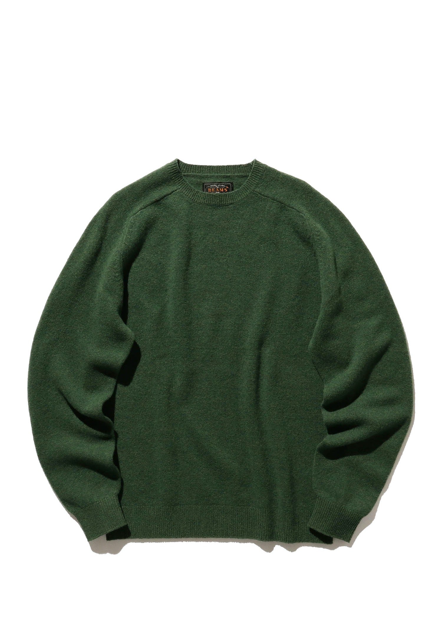 Beams Plus 9G Crew Sweater Green